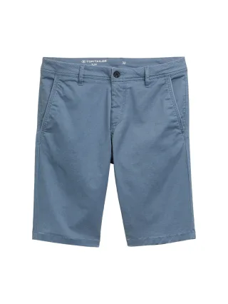Tom Tailor - Slim Chino Shorts blue triangle print - Gr. - 30
