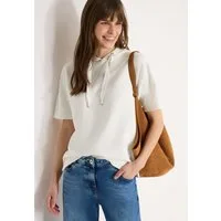 CECIL Sweater Halbarm mit Kapuze und Tunnelzug