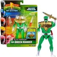Playmates Toys Actionfigur Mighty Morphin Power Rangers Auto-Morphin Figur, Verwandlungsfunktion, Bewegliche Gelenke, Umfangreiches Zubehör