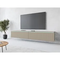 Home affaire Lowboard Vera, wahlweise mit oder ohne Beleuchtung, gefräste MDF Front mit 3D Effekt, stehend und hängend montierbar