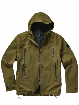 Mey & Edlich Herren Vier-Wege-Softshelljacke Grün 75 % Polyamid, 25 % Elasthan