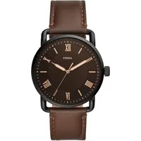 Fossil Quarzuhr COPELAND FS5666, Armbanduhr, Herrenuhr, Damenuhr, Lederarmband