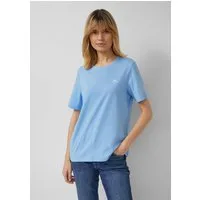s.Oliver Kurzarmshirt T-Shirt Jersey-T-Shirt im Regular Fit mit Herz-Stickerei