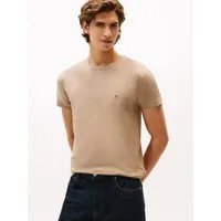 Tommy Hilfiger T-Shirt STRETCH SLIM FIT unifarben, casual, slim fit, Baumwollmix, Rundhals