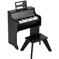 COSTWAY Spielzeug-Musikinstrument, 25-Tasten-Kinderklavier mit Hocker & Notenhalter
