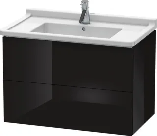 Duravit L-Cube Waschtischunterbau wandhängend Schwarz Hochglanz 820x469x558 mm - LC626504040 LC626504040