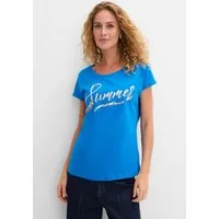bonprix T-Shirt lockere Passform, Kurzarm, aus Baumwolle