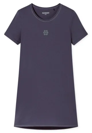 SCHIESSER - Nachthemd kurzarm, 90 cm indigo - Gr. - 40