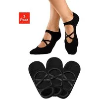 LASCANA ACTIVE Füßlinge (Packung, 3-Paar) mit elegant überkreuzten Laschen