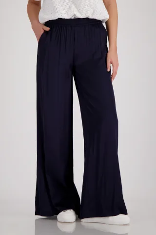 monari - Palazzo-Hose in Satinoptik marine - Gr. - 40