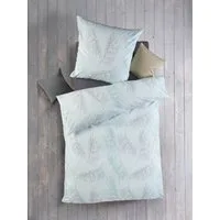 Optidream Bettwäsche Set Renforcé 135x200 Baumwolle Fedora helles türkis, Renforcé, 2 teilig, Sommer Geschenke Idee Frauen Männer weich sale Reißverschluss Partner