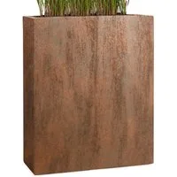 Pflanzwerk® Pflanzkübel DIVIDER Premium Blumenkübel Raumteiler Hochbeet Fiberglas, Fiberglas - Handgefertigt - Rechteckig - Frostbeständig