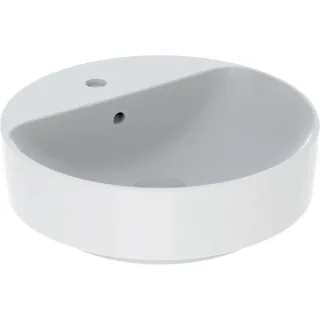 Geberit VariForm Aufsatzwaschtisch, rund mit Hahnloch, d: 45cm, mit Überlauf, KeraTect, 500769002 500769002