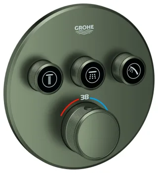 GROHE Thermostat Grohtherm SmartControl 29121 rund 3 ASV satin graphite, 29121MG0 29121MG0