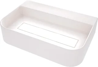 Neuesbad Serie 200 Granit-Waschbecken mit Abdeckung, Alabaster, 605x405MM NB1DECQAAU6S1
