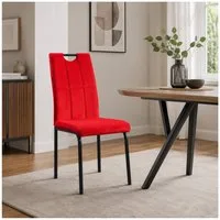 HTI-Living Esszimmerstuhl Stuhl Denton Velvet Rot (1 Stück, 1 St), Esszimmerstuhl Samt