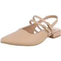 Ital-Design Damen Slingback-Pumps mit Blockabsatz elegant Schnürpumps (91742430) Blockabsatz Schnür- & Riemchenpumps in Hellbraun