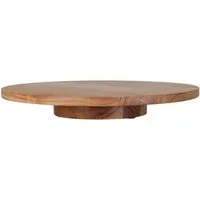 Spetebo Servierteller Akazienholz Drehteller natur - 37 cm, Akazienholz, (Packung, 1-tlg., 1 x Servierplatte), Massive Holz Servier- und Käseplatte drehbar