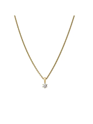 Lyomi Anhänger mit Kette 585/- Gelbgold 1 synth. Diam. 0,10 ct.
