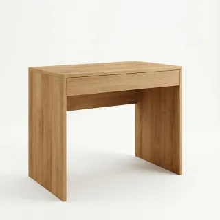 Komodee Schreibtisch, Eiche Wotan, Kunststoff, 1 Schubladen, 75x75x50 cm, Arbeitszimmer, Schreibtische, Bürotische