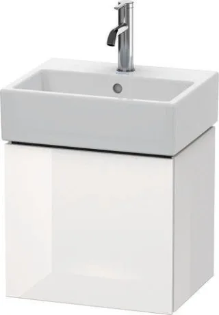 Duravit L-Cube Waschtischunterbau wandhängend Weiß Hochglanz 434x341x400 mm - LC6245L2222 LC6245L2222