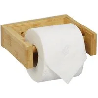relaxdays Toilettenpapierhalter Bambus