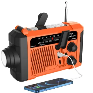IPRee TUOXIANG T-6667 Solar Powered Emergency Radio with Flashlight and Reading Light SOS Alarm Hand Crank Radio USB Cha