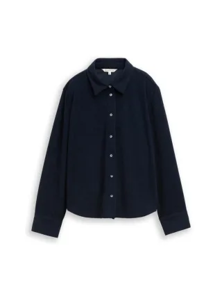 Tom Tailor - Cordbluse blau - Gr. - 34