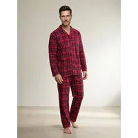 Henry Terre Pyjama Pyjama Set Langarm - Kent Velour Karos
