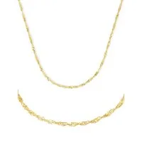 Antares Gold Goldkette Elegante 14K 585er Twist Goldkette, 45cm-50cm-60cm