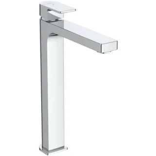 Ideal Standard Edge Waschtischarmatur A7115AA ohne Ablaufgarnitur, mit verlängertem Sockel, BlueStart, verchromt