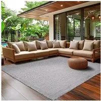 SIMPEX24 Outdoorteppich Unicolor, Rechteckig, Höhe: 3 mm, Teppich Wetterfest Waschbar Balkon, Garten, Terrasse und Küchenteppich