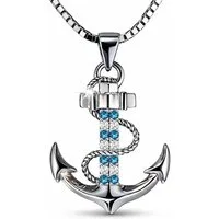 PAVELS Kette mit Anhänger PAVELS Halskette mit Anker – 925er Silber, vergoldet – Symbolschmuck, Schöne Halskette passend zu Jeans, Kleid, Shirt und Sneaker!