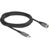 Notebook Ladekabel USB-C Stecker > magnetischer 8 Pin Konnektor anthrazit/schwarz, 1,8 Meter, gesleevt, nur Ladefunktion