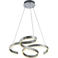 TRIO Leuchten LED Pendelleuchte, Dimmfunktion, LED fest integriert, stufenweise dimmbar über Schalter, Warmweiß, Ausgefallene Esstisch-Lampe hängend, einflammig aus Metall, 72cm groß