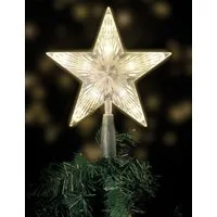 Spetebo Christbaumspitze Weihnachtsbaum Spitze / Timer - LED STERN - 10 LED (1-tlg), mit Timer