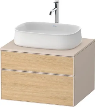 Duravit Zencha Konsolenwaschtischunterbau wandhängend Natur Eiche & Taupe Matt & Supermatt 650x550x4 ZE4820030830000