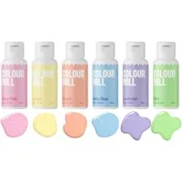 COLOUR MILL Backdekoration COLOUR MILL Öl Lebensmittelfarben Sets, 20 ml, (Set, 6 x 20 ml)