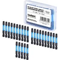 Toolant Schraubendreher Schlag-Torx Bits T30 25-tlg, 5,1 cm, S2 Stahl, magnetisch, (Schrauberbit-Set, 25-teiliges Set (T30, 5,1 cm), Torsionszone, CNC-gefräste Spitzen, magnetisch