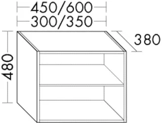 Burgbad Unterschrank System 30 Preisgruppe 4 Sana 480x600x380 Eiche Hellgrau, WVIQ060F6332 WVIQ060F6332