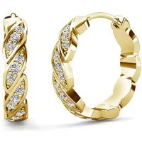 ROUGEMONT Paar Creolen Damen Creolen Ohrringe Maison Prestige mit Zirkonia Besatz, Wasserfest
