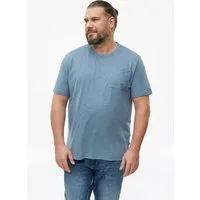 s.Oliver Kurzarmshirt T-Shirt Meliertes T-Shirt aus Baumwollmix mit Brusttasche