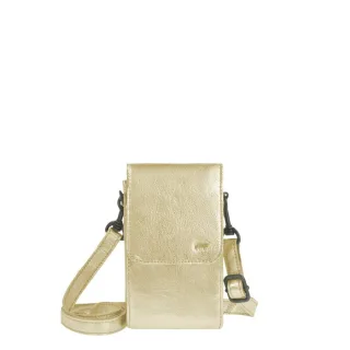 Bear Design Handytasche Leder Robbie metallic gold | Umhängen