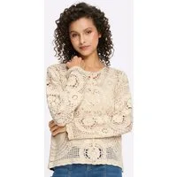 heine Strickjacke Ajour-Strickjacke Langarm Ajour