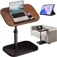 AKKEE Beistelltisch Sofa Klein Beistelltisch für Couch Sofatisch Couchtisch 360°-Drehung, 40 cm breit, Für Schlafsofa Badewanne