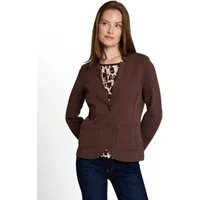 TOM TAILOR Sweatblazer Fitted mit aufgesetzten Taschen und Struktur