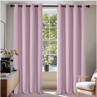 Deconovo Verdunkelungsvorhang Gardinen mit Ösen Blickdichte Vorhang Kälteschutz Schlafzimmer 2er Set, Blackout Curtain einfarbig Thermo Vorhang Verdunkelung Wärmeisolierend