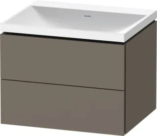Duravit L-Cube c-shaped Set wandhängend Flanell Grau Seidenmatt 600x480x480 mm - LC6950N90900000 LC6950N90900000