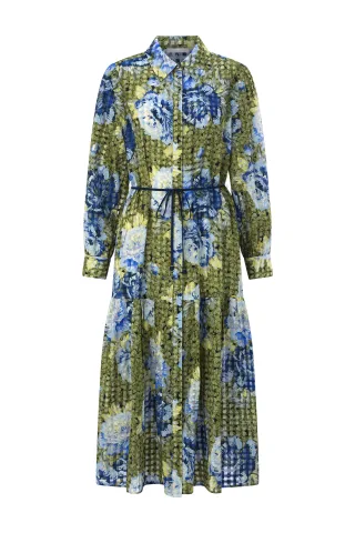 Rich & Royal - Printed Midi Dress urban lime - Gr. - 38