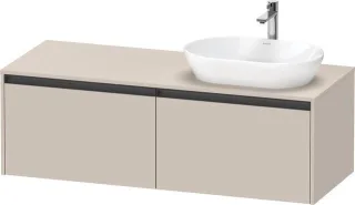 Duravit Ketho.2 Konsolenwaschtischunterbau wandhängend Taupe Matt 1400x550x459 mm - K24888R91910000 K24888R91910000
